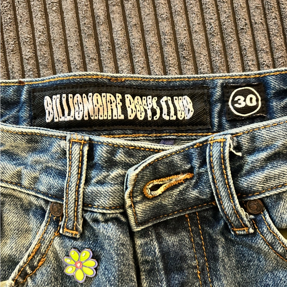 Men's Bullionaire Boys Club Distressed Patchwork Jeans - Picture 4 of 5